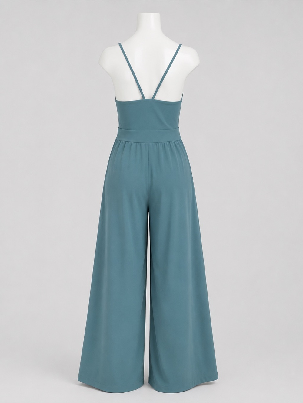 Halara Breezeful Wide Leg Jumpsuit L Blue Green 4-Way Stretch Pockets Coastal - Picture 8 of 11